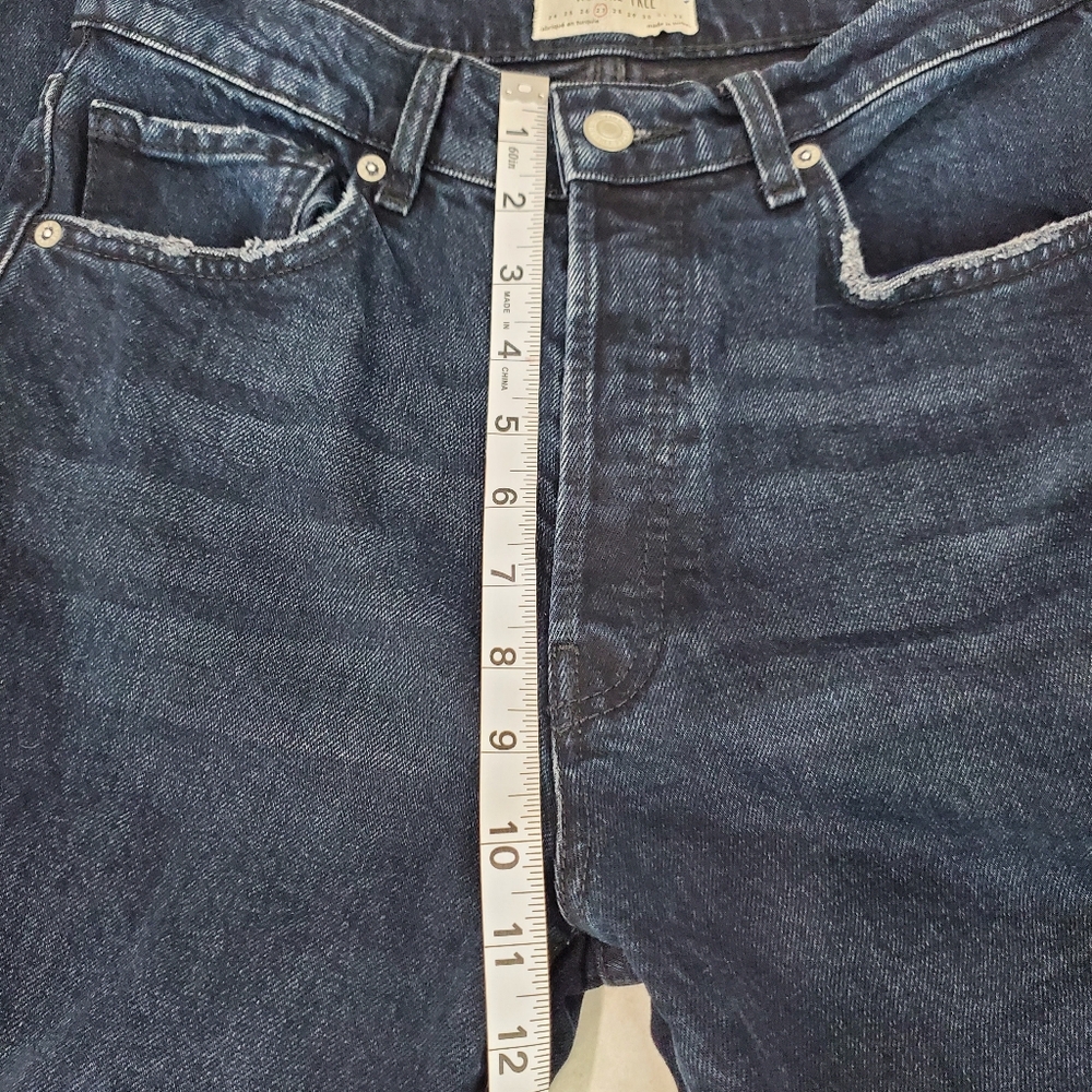 Free People We The Free Stella Skinny Jeans 27 Lulworth Blue Raw Hem Button Fly - Picture 11 of 12